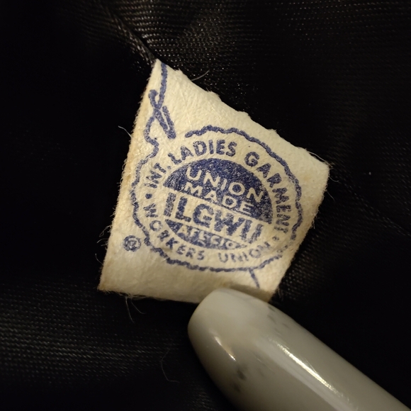 Vintage 60's Betty Rose Fur Collar Black Wool Boucle Coat - Picture 9 of 12